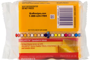Velveeta Cheese Slices Sharp Cheddar - 16 CT