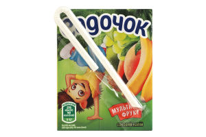 Напиток соковый с мякотью пастеризованный Мультифрукт Садочок т/п 200мл