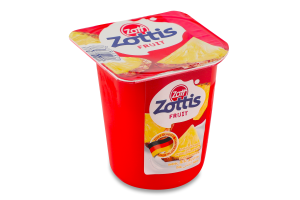 Йогурт 0.1% со вкусом клубники, персика, малины, ананаса Fruit Zottis Zott ст 115г в ассорт
