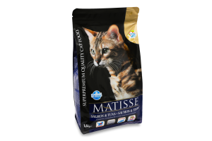 Корм сухой полнорационный для взрослых котов Salmon&tuna Matisse Farmina м/у 1.5кг