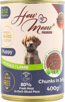 Корм д/цуценят з ягням 400г ж/б How Meow