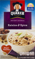 Quaker Instant Oatmeal Raisins & Spice - 10 CT