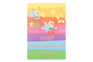 Набір Тетрада флуоресцентного паперу А4 12арк