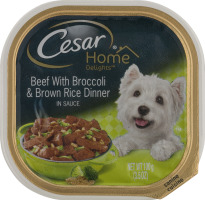 Cesar Home Delights Canine Cuisine Beef With Broccoli & Brown Rice Dinner In Sauce