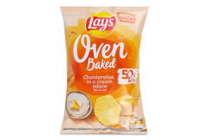 Чипсы картофельные запеченные со вкусом лисичек в сметане Oven Baked Lay's м/у 110г