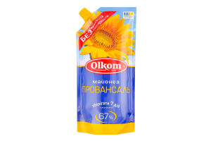 Майонез 67% Провансаль Olkom д/п 295г