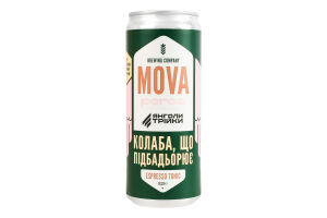 Напиток безалкогольный среднегазированный Эспрессо тоник Mova ж/б 0.33л