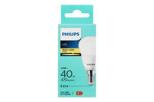 Лампа світлодіодна 40W Е14 470lm 2700K №9290035465 LED Philips 1шт