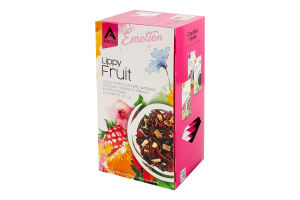 Суміш з пелюсток квітів, шипшини, апельсину, малини та ананасу ароматизована Lippy fruit Emotion Askold к/у 20х2г