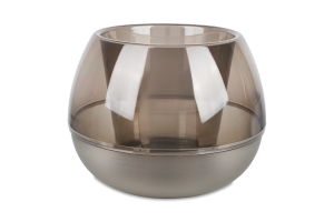 Горщик д/квітів Сфера 1,3л прозорий-коричневий 21,5*15,5см 116009 Алеана