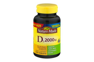 Nature Made D3 2000 IU Vitamin D Supplement Tablets - 220 CT