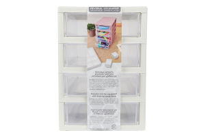 Органайзер біла троянда/прозорий на 4ящики універсальний Алеана