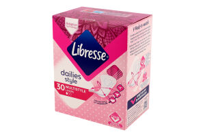 Прокладки щоденні поглинаючі Dailies Style Multistyle Libresse 30шт