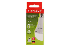 Лампа светодиодная со встроенным аккумулятором 7w E27 Eurolamp 1шт