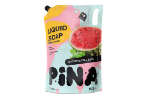 Мило рідке Pina 1500 мл д/пак. Watermelon and basil