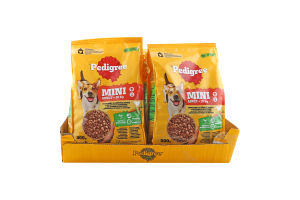 Корм сухой полнорационный для взрослых собак мелких пород С домашней птицей и овощами Mini Pedigree м/у 500г