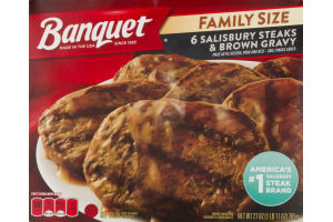 Banquet Salisbury Steaks & Brown Gravy - 6 CT