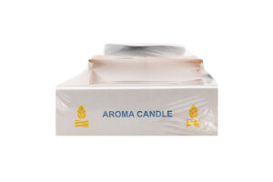 Свічка Обличчя чорна гіпсове кашпо на 24години 15*12*9см Строїч