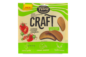 Гренки ржано-пшеничные волнистые Томат спайси Craft Bread chips Flint д/п 80г