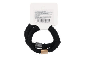 Резинка д/волосся однотонна текстиль 6см 2шт