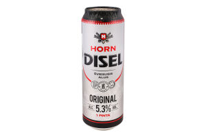 Пиво 0.568л 5.3% світле фільтроване пастеризоване Original Horn Disel з/б