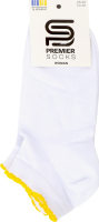 Шкарпетки жіночі білі з яскравими фістонами на резинці короткі р.23-25 Premier Socks