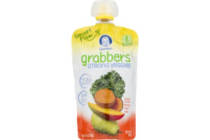 Gerber Grabbers Strong Veggies Squeezable Puree Pouch Sweet Potato Mango Pear Kale