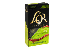 Кава натуральна смажена мелена ароматизована в капсулах Dubai сhocolate Destinations Espresso L'OR к/у 52г
