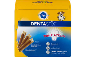 Pedigree DENTASTIX Dog Treats for Toy/Small Dogs Triple Action Original - 58 CT