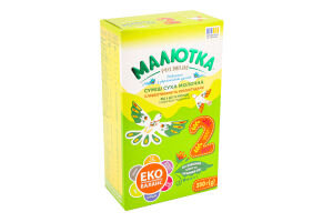 Суміш молочна для дітей 6-12міс суха з пребіотиками та нуклеотидами №2 Малютка Premium к/у 350г