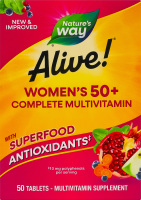 Добавка дієтична таблетки комплексні мультивітаміни для жінок 50+ Allive! Nature's Way 50шт