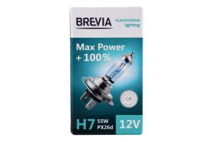 Лампа галогенова Max Power H7 12V 55W Brevia