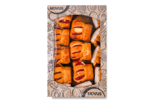 Печенье сдобное слоеное со вкусом вишни Безумное Novus к/у 400г