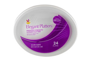 Ahold Elegant Platters Premium Strength Dinner Platter - 24 CT
