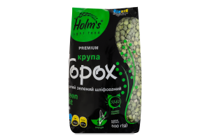 Горох колотый зеленый шлифованный Premium Holm's 1с м/у 800г