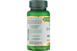 Nature's Bounty Acetyl L-Carnitine HCI 400 mg Capsules - 30 CT