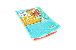 Продукт із сурімі з додаванням яєчного білка пастеризований Surimi sticks Premium Vodnyi svit охол в/у 400г