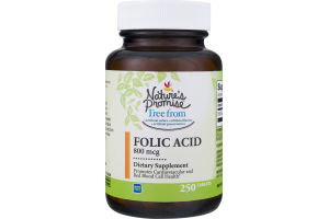 Nature's Promise 800mcg Folic Acid - 250 CT