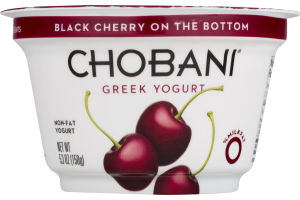 Chobani Greek Fruit on Bottom Non-Fat Yogurt Black Cherry - 12 CT