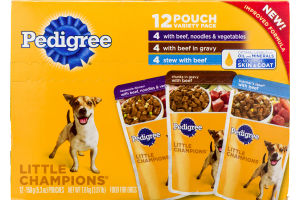 Pedigree Little Champions Food For Dogs Variety Pack - 12 CT