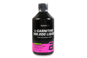 Добавка диетическая ароматизированная со вкусом яблока L-carnitine 100.000 liquid BioTechUSA 500мл