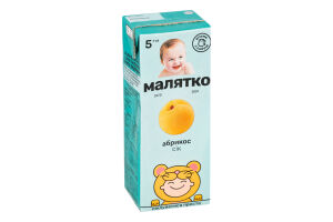 Сік для дітей від 5-ти місяців Абрикос Малятко т/п 200мл