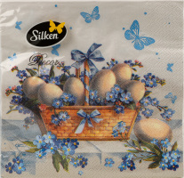 Серветки паперові Decor Пасхальний кошик 33*33см 3шари 18шт Silken