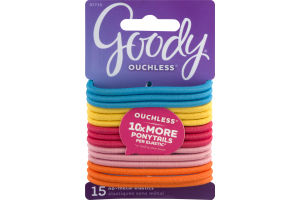 Goody Ouchless No-Metal Elastics - 15 CT