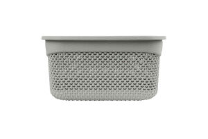 Кошик для зберігання пластик прямокутний з кришкою 6.6л №М-1163 Drop Ucsan Plastik 1шт