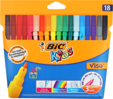 Фломастери кольорові Visa BiC Kids 18шт