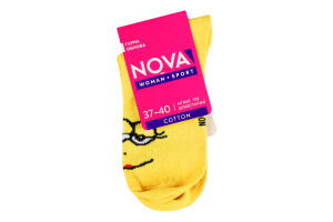 Шкарпетки жіночі NOVA Smile жовтий р.23-25