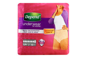 Білизна спідня поглинаюча для жінок S/M Depend 10шт