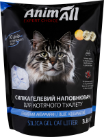 Наполнитель для кошачьего туалета силикагелевый Голубой аквамарин AnimАll 3.8л