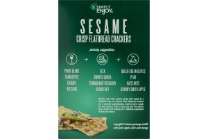 Simply Enjoy Crisp Flatbread Crackers Sesame